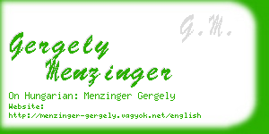 gergely menzinger business card